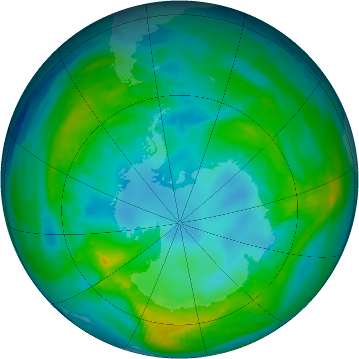 Antarctic ozone map for 02 May 1981